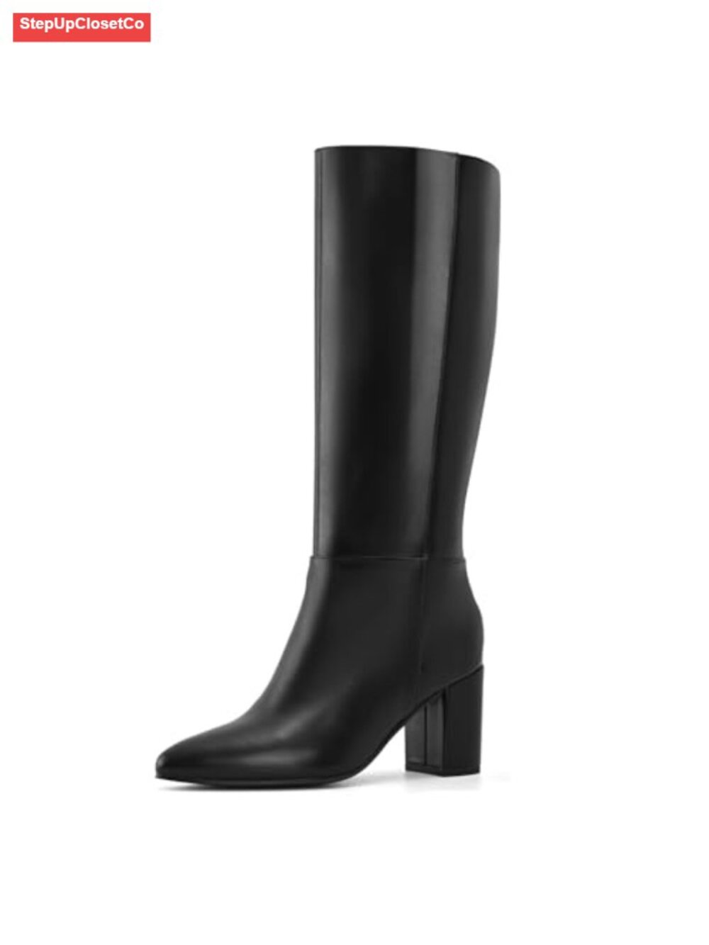 Knee High Boots Chunky Block Heel Pointed Toe Faux Suede Women's Fall Winter